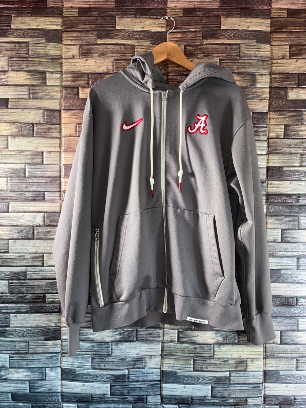 EUC Nike Gray Full-Zip Hoodie Alabama Crimson Tide Large Standard Issue